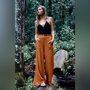 Free people blissed out wide leg pants